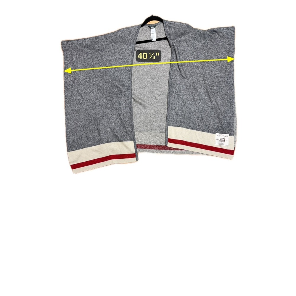 Roots Cabincore Poncho Wrap Women O/S Gorpcore Heritage Lounge Canadiana Cozy - Picture 8 of 8
